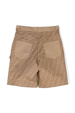 Bermuda junior in gabardina stretch beige FENDI KIDS | JMF462AQSPF1F4G